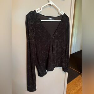 JKLA California Black Sequin Firework Long Sleeve Cardigan